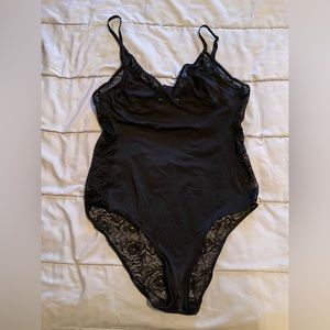 Wilfred Black Lace Bodysuit